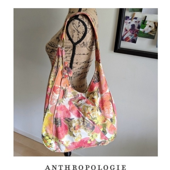 Lucky Penny by Anthropologie Leather tropical floral shoulder bag - Picture 2 of 9